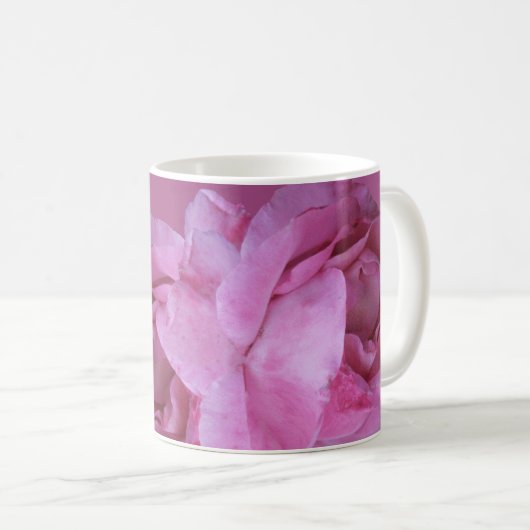 Name Karen hübsch rosa Valentine Rose floralistisc Kaffeetasse (VorderseiteRechts)