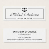 Name-Karte der Juristischen Fakultät Einsteckkarte (Vorne & Hinten)