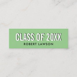 Name-Karte des Abschlusses der Grass Green Chic-Kl Mini Visitenkarte