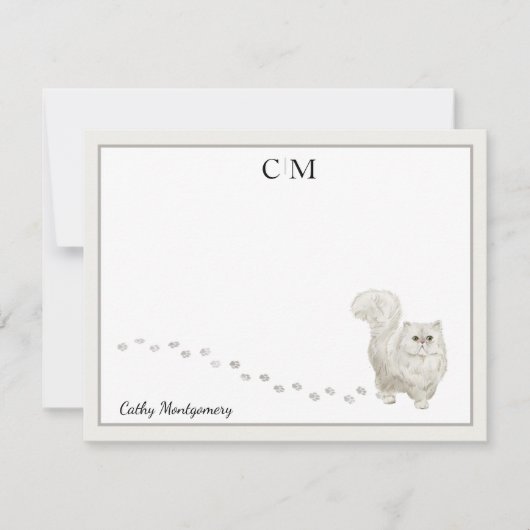 Name-Karte des persischen Katzengras-Borders Mitteilungskarte (Vorderseite)