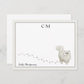 Name-Karte des persischen Katzengras-Borders Mitteilungskarte (Vorne/Hinten)