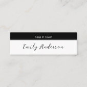 Name-Karte in Touch Schwarz/Weiß-Abschluss behalte Mini Visitenkarte (Vorderseite)