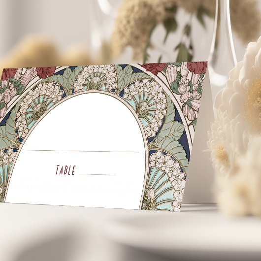 Name Karten Burgundy Wedding Table Vintag