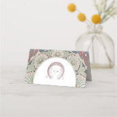 Name Karten Burgundy Wedding Table Vintag (Rückseite)