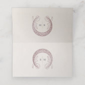 Name Karten Burgundy Wedding Table Vintag (Innenseite Aufgefaltet)