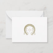 Name Karten Hochzeitstisch Vintag Art Nouveau (Rückseite)