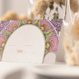 Name Karten Hochzeitstisch Vintag Art Nouveau