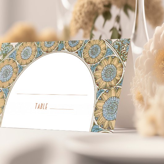 Name Karten Hochzeitstisch Vintag Art Nouveau