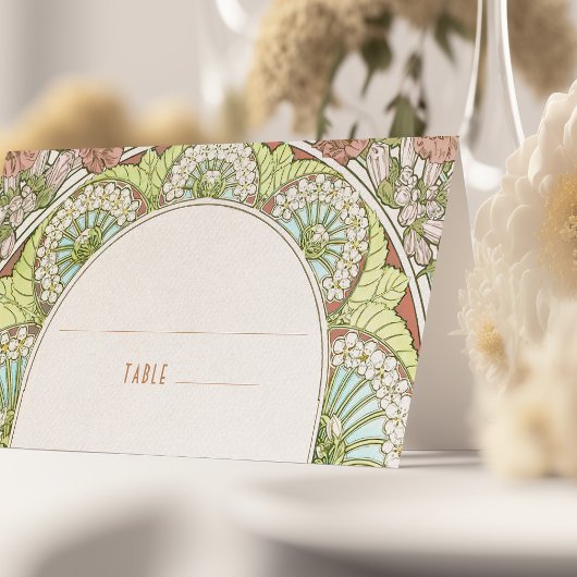 Name Karten Hochzeitstisch Vintag Art Nouveau
