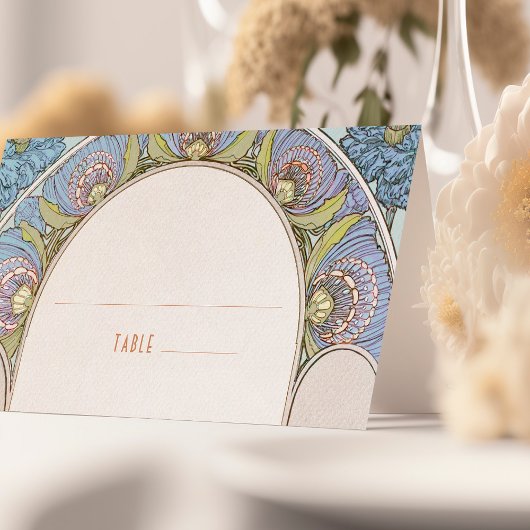 Name Karten Hochzeitstisch Vintag Art Nouveau