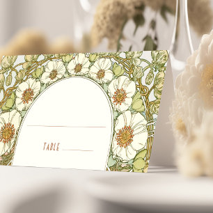 Name Karten Hochzeitstisch Vintag Art Nouveau