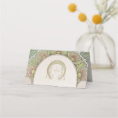 Name Karten Hochzeitstisch Vintag Art Nouveau (Rückseite)