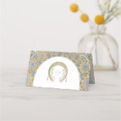 Name Karten Hochzeitstisch Vintag Art Nouveau (Rückseite)