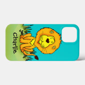 Name Kind Löwe Aqua gelber Cartoon Case-Mate iPhone Hülle (Rückseite (Horizontal))