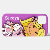 Name Kind Mädchen blonde Kuddles rosa lila Case-Mate iPhone Hülle (Rückseite (Horizontal))