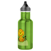Name Kinder Löwe orange grüne kleine Getränke Flas Edelstahlflasche (Rechts)