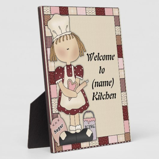 Name Kitchen Plaque hinzufügen Fotoplatte (Seite)
