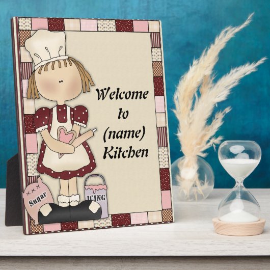 Name Kitchen Plaque hinzufügen Fotoplatte (Seite)