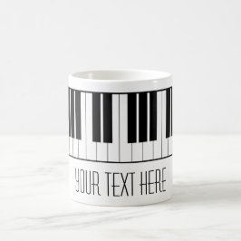 Name-Klavier befestigt Tastatur-Lehrer-Studenten Kaffeetasse