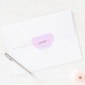 Name Kleine Unternehmen Danke Pink Ombre Pastelle Herz-Aufkleber (Umschlag)