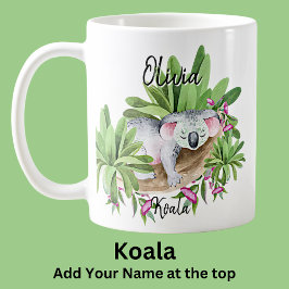 Name Koala Australian Animal Marsupial hinzufügen Kaffeetasse