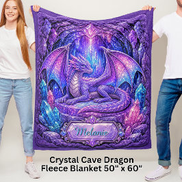 Name Kristallhöhle hinzufügen, Rosa Mauve Aqua-Dra Fleecedecke