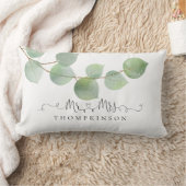 Name Künstlerisch Script Green Eucalyptus Lendenkissen (Decke)