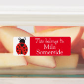 Name Labels für Kinder Niedliche Ladybugs Zurück z Etiketten (Befestigt)