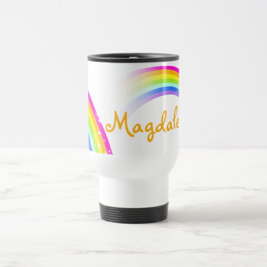 Name Lange Regenbogenfahrt / Kinderclub Tasse (Mittel)