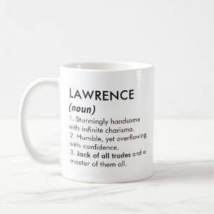 Name Lawrence, Bearbeitbarer Name, Benutzerdefinie Kaffeetasse