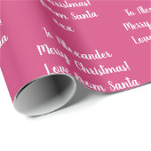 Name Liebe von Weihnachten - Heiß-Rosa Geschenkpapier (Rolleneckpunkt)