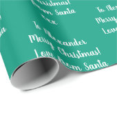 Name Liebe von Weihnachtsgrün Geschenkpapier (Rolleneckpunkt)