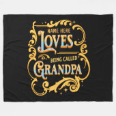 Name Lieben hinzufügen, die Großvater genannt werd Fleecedecke (Vorderseite (Horizontal))