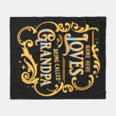 Name Lieben hinzufügen, die Großvater genannt werd Fleecedecke (Vorderseite (Horizontal))