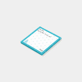 Name, Liebling Santa Blue Polka Dots Post-it Klebezettel (angewinkelt)