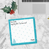 Name, Liebling Santa Blue Polka Dots Post-it Klebezettel