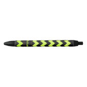 Name Light Green Zig Zag auf schwarz Kugelschreiber (Vorderseite)