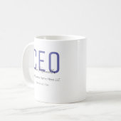 Name Lila Black CEO Kaffeetasse (Vorderseite Links)
