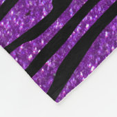Name lila Glitzer Zebrastreifen lila Bogen Fleecedecke (Ecke)