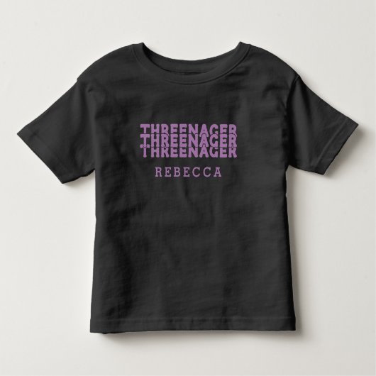 Name Lilac für Retro-Buchstaben Kleinkind T-shirt (Vorderseite)