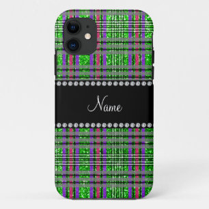 Name Limettengrün Glitzer Rosa lila kariert Case-Mate iPhone Hülle