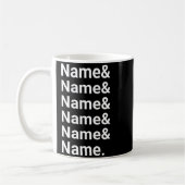 Name List Funny Women Men D Text Kaffeetasse (Links)