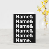 Name List Funny Women Men D Text  Karte (Gelbe Blume)