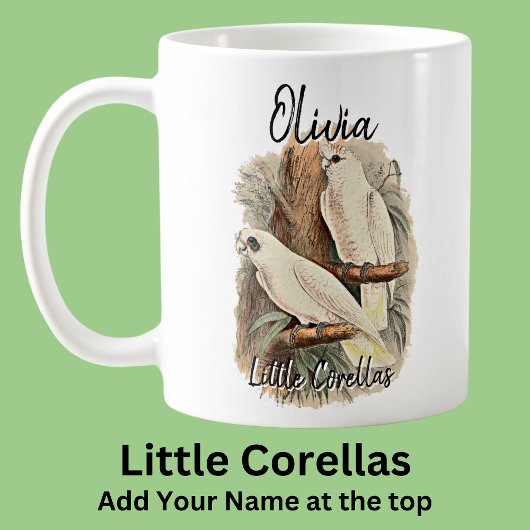 Name Little Corellas Australian Bird Animal hinzuf Kaffeetasse