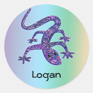 Name Lizard Gecko Salamander Stickers Bearbeitba