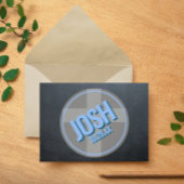 Name Logo Chalkboard Blue Confirmation Vielen Dank