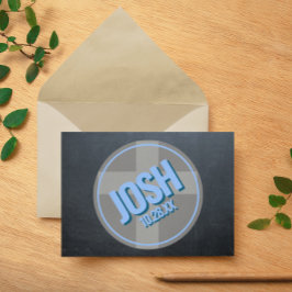 Name Logo Chalkboard Blue Confirmation Vielen Dank