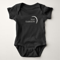 Name Logo, Elegantes Minimal Weiß Halbmond