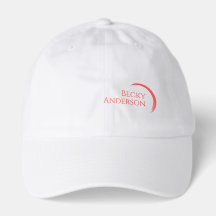 Name Logo, Elegantes Minimales Rotes Crescent