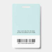 Name, Logo, Foto des Unternehmens Ausweis (Back)